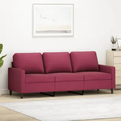The Living Store Kavč trosed vinsko rdeč 180 cm žamet - Trosed