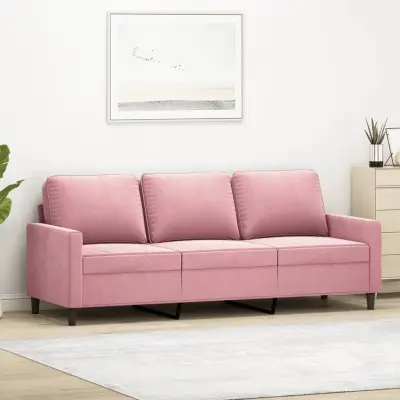 The Living Store Kavč trosed roza 180 cm žamet - Trosed