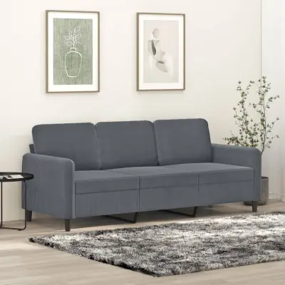 The Living Store Trosed temno siv 180 cm žamet - Trosed