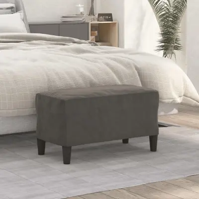 The Living Store Klop temno siva 70x35x41 cm žamet - Klop