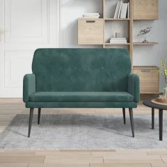 The Living Store Klop temno zelena 108x79x79 cm žamet - Klop