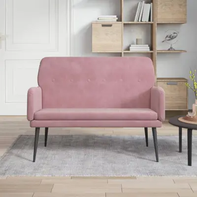 The Living Store Klop roza 108x79x79 cm žamet - Klop