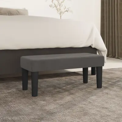The Living Store Klop temno siva 70x30x30 cm žamet - Klop