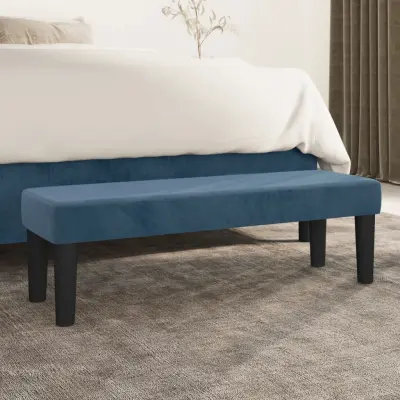 The Living Store Klop temno moder 100x30x30 cm žamet - Klop
