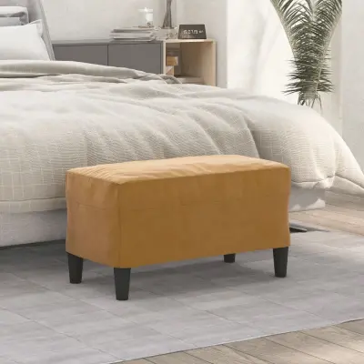 The Living Store Klop rjava 70x35x41 cm žamet - Klop