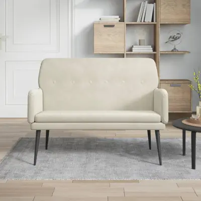 The Living Store Klop krem 108x79x79 cm žamet - Klop
