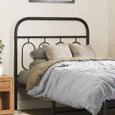 The Living Store Kovinsko posteljno vzglavje črno 80 cm - Vzglavje