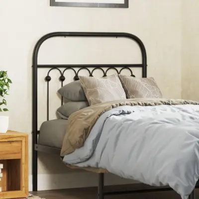 The Living Store Kovinsko posteljno vzglavje črno 80 cm - Vzglavje