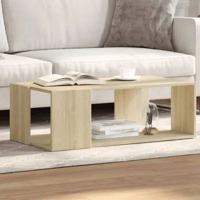 The Living Store Klubska mizica sonoma hrast 89,5x48x30 cm inženirski les - Klubska Mizica