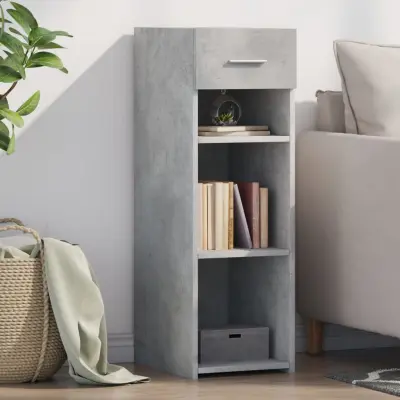 The Living Store Komoda betonsko siva 30x42,5x93 cm inženirski les - Komoda