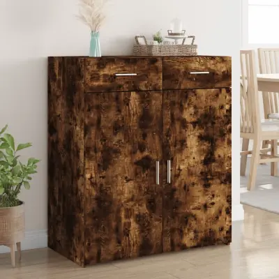 The Living Store Komoda dimljeni hrast 80x42,5x93 cm inženirski les - Komoda