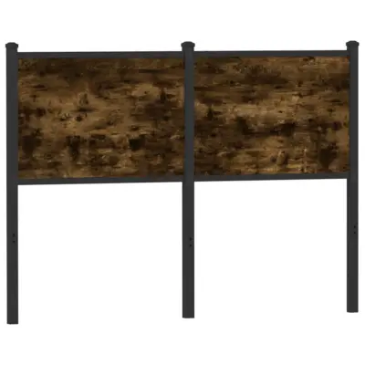 The Living Store Posteljno vzglavje dimljeni hrast 120 cm inž. les in jeklo - Vzglavje