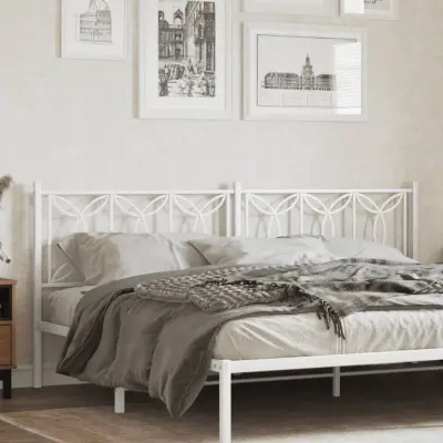 The Living Store Kovinsko vzglavje belo 193 cm - Posteljno Vzglavje