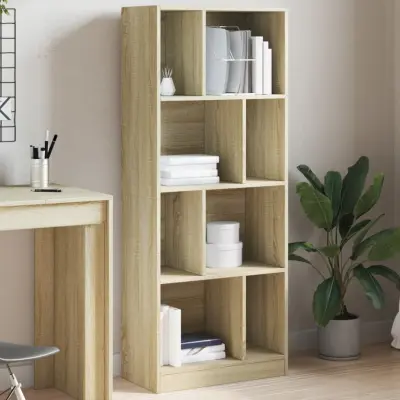 The Living Store Knjižna omara sonoma hrast 57x28,5x141 cm inženirski les - Knjižna Omara
