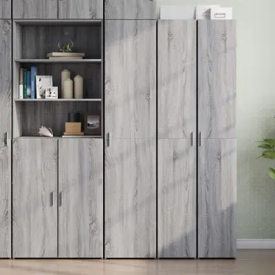 The Living Store Visoka omara siva sonoma 40x42,5x185 cm inženirski les - Visoka Omarica