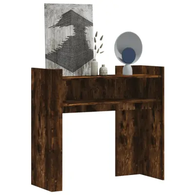 The Living Store Konzolna mizica dimljeni hrast 100x35x90 cm inženirski les - Konzolna Mizica