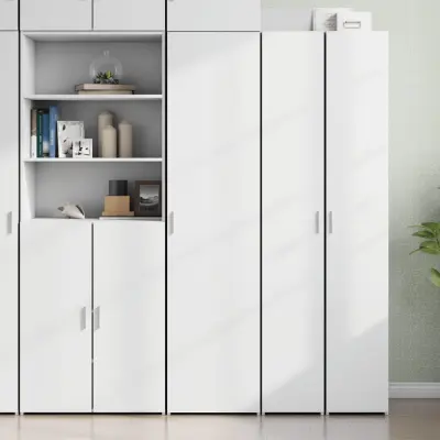 The Living Store Visoka omara bela 45x42,5x185 cm inženirski les - Visoka Omarica