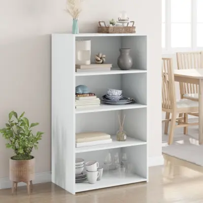 The Living Store Visoka omara bela 70x41x124 cm inženirski les - Visoka Omara