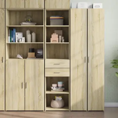 The Living Store Visoka omara sonoma hrast 45x42,5x185 cm inženirski les - Visoka Omara