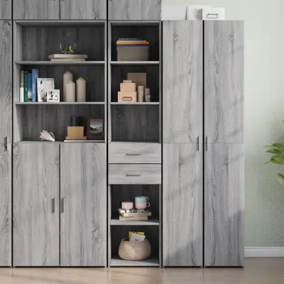 The Living Store Visoka omara siva sonoma 40x42,5x185 cm inženirski les - Visoka Omara
