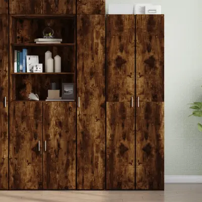 The Living Store Visoka omara dimljeni hrast 30x42,5x185 cm inženirski les - Visoka Omarica