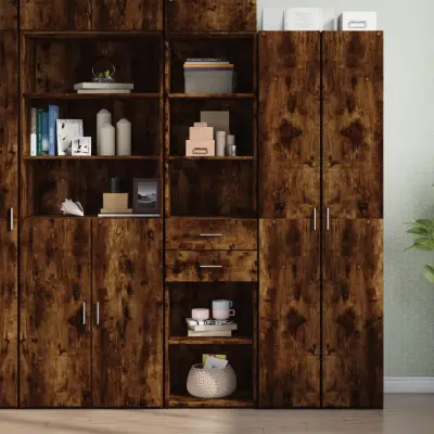 The Living Store Visoka omara dimljeni hrast 45x42,5x185 cm inženirski les - Visoka Omara