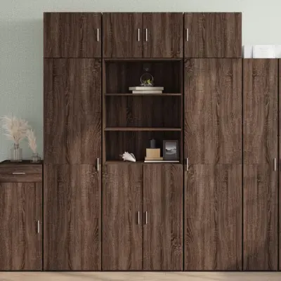The Living Store Visoka omara rjavi hrast 70x42,5x185 cm inženirski les - Visoka Omarica