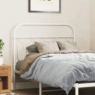The Living Store Kovinsko vzglavje belo 107 cm - Vzglavje