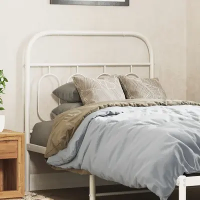 The Living Store Kovinsko vzglavje belo 90 cm - Vzglavje