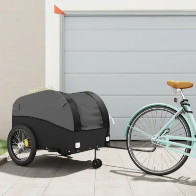 The Living Store Kolesarska prikolica črna 45 kg železo - Kolesarska Prikolica