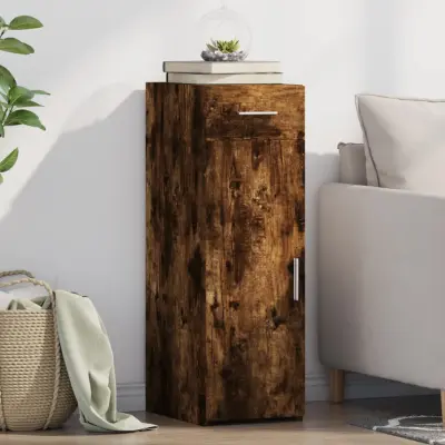 The Living Store Komoda dimljeni hrast 30x42,5x93 cm inženirski les - Komoda