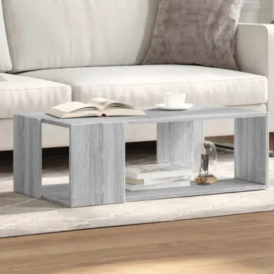The Living Store Klubska mizica siva sonoma 89,5x48x30 cm inženirski les - Klubska Mizica