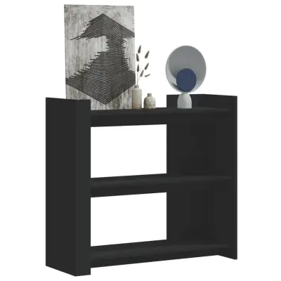 The Living Store Konzolna mizica črna 100x35x90 cm inženirski les - Konzolna Mizica