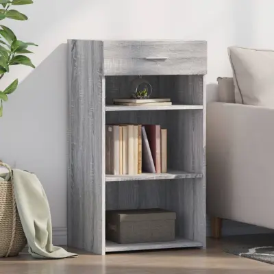 The Living Store Komoda siva sonoma 50x42,5x93 cm inženirski les - Komoda