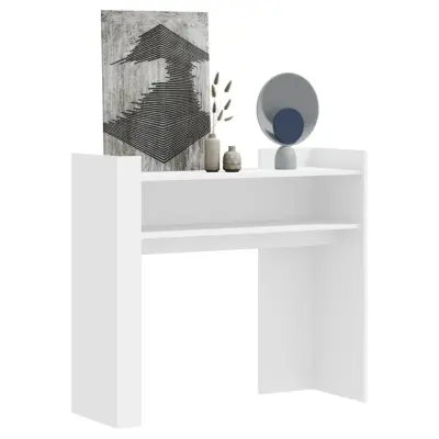 The Living Store Konzolna mizica bela 100x35x90 cm inženirski les - Konzolna Mizica