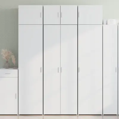 The Living Store Visoka omara bela 70x42,5x185 cm inženirski les - Visoka Omarica