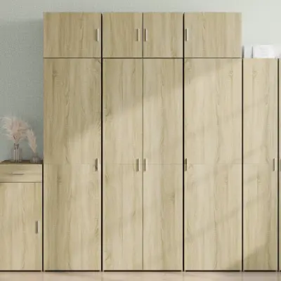 The Living Store Visoka omara sonoma hrast 70x42,5x185 cm inženirski les - Visoka Omarica