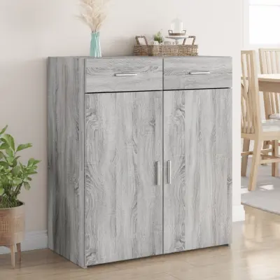 The Living Store Komoda siva sonoma 80x42,5x93 cm inženirski les - Komoda