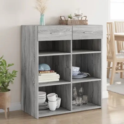 The Living Store Komoda siva sonoma 80x42,5x93 cm inženirski les - Komoda