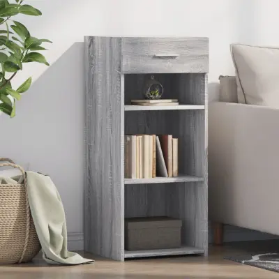 The Living Store Komoda siva sonoma 40x42,5x93 cm inženirski les - Komoda