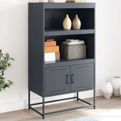 The Living Store Visoka omara olivno zelena 68,5x38,5x107 cm jeklo - Visoka Omara