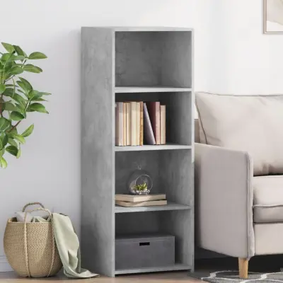 The Living Store Visoka omara betonsko siva 45x41x124 cm inženirski les - Visoka Omara