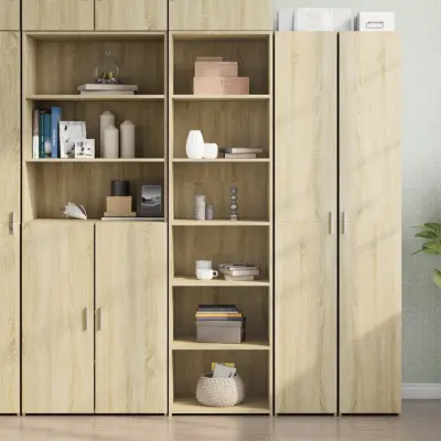 The Living Store Visoka omara sonoma hrast 50x41x185 cm inženirski les - Visoka Omarica
