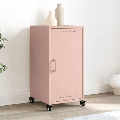 The Living Store Komoda roza 36x39x72 cm hladno valjano jeklo - Komoda