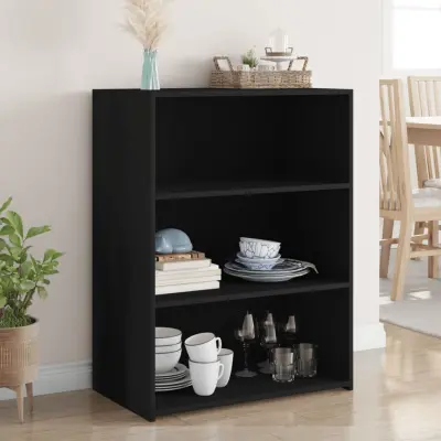The Living Store Komoda črna 70x41x93 cm inženirski les - Komoda