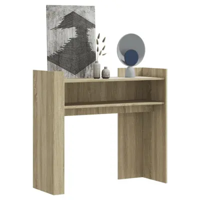The Living Store Konzolna mizica sonoma hrast 100x35x90 cm inženirski les - Konzolna Mizica