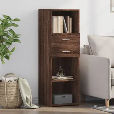 The Living Store Visoka omara rjav hrast 40x42,5x124 cm inženirski les - Visoka Omara