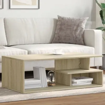 The Living Store Klubska mizica sonoma hrast 102x55x35 cm inženirski les - Klubska Mizica