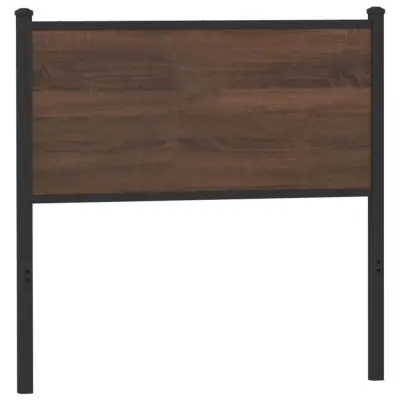 The Living Store Posteljno vzglavje rjavi hrast 90 cm inženirski les in jeklo - Vzglavje