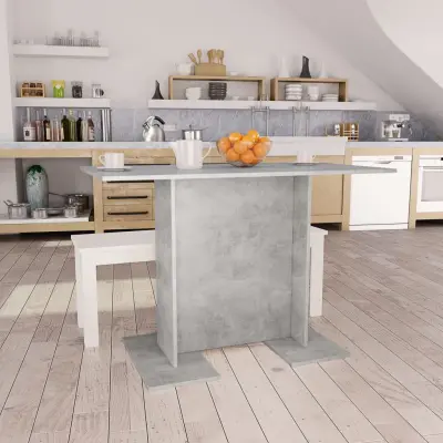 The Living Store Jedilna miza betonsko siva 110x60x75 cm inženirski les - Jedilna Miza